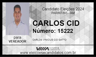 Candidato CARLOS CID 2024 - PARINTINS - Eleições