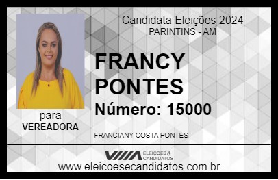 Candidato FRANCY PONTES 2024 - PARINTINS - Eleições