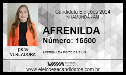 Candidato AFRENILDA 2024 - NHAMUNDÁ - Eleições