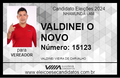 Candidato VALDINEI O NOVO 2024 - NHAMUNDÁ - Eleições