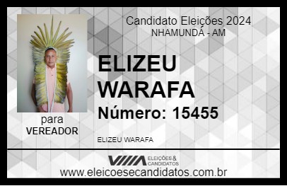 Candidato ELIZEU WARAFA 2024 - NHAMUNDÁ - Eleições