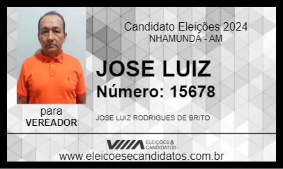 Candidato JOSE LUIZ 2024 - NHAMUNDÁ - Eleições