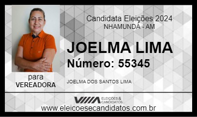 Candidato JOELMA LIMA 2024 - NHAMUNDÁ - Eleições