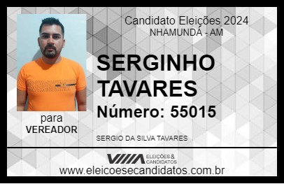 Candidato SERGINHO TAVARES 2024 - NHAMUNDÁ - Eleições