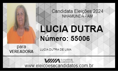 Candidato LUCIA DUTRA 2024 - NHAMUNDÁ - Eleições