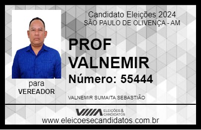 Candidato PROF VALNEMIR 2024 - SÃO PAULO DE OLIVENÇA - Eleições