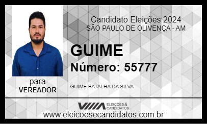 Candidato GUIME 2024 - SÃO PAULO DE OLIVENÇA - Eleições