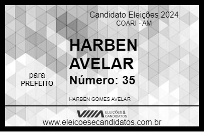 Candidato HARBEN AVELAR 2024 - COARI - Eleições