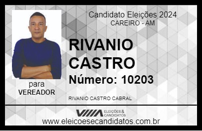 Candidato RIVANIO CASTRO 2024 - CAREIRO - Eleições