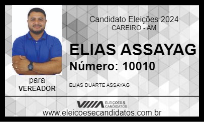 Candidato ELIAS ASSAYAG 2024 - CAREIRO - Eleições