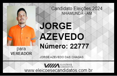 Candidato JORGE AZEVEDO 2024 - NHAMUNDÁ - Eleições