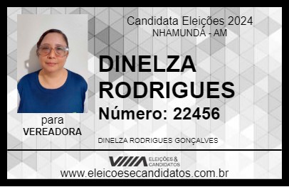 Candidato DINELZA RODRIGUES 2024 - NHAMUNDÁ - Eleições