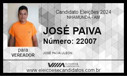 Candidato JOSÉ PAIVA 2024 - NHAMUNDÁ - Eleições