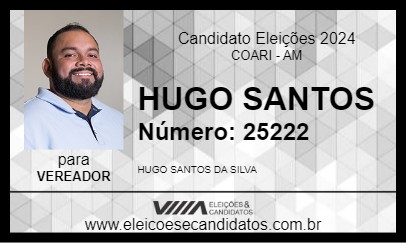 Candidato HUGO SANTOS  2024 - COARI - Eleições