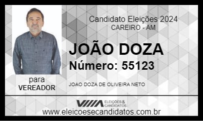 Candidato JOÃO DOZA 2024 - CAREIRO - Eleições