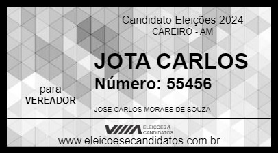 Candidato JOTA CARLOS 2024 - CAREIRO - Eleições