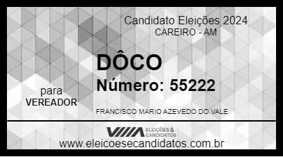 Candidato DÔCO 2024 - CAREIRO - Eleições