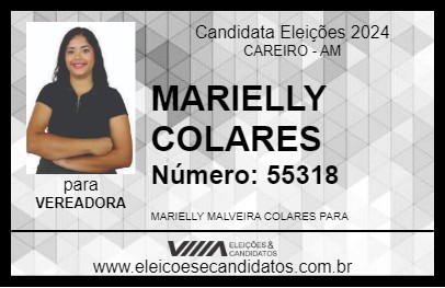 Candidato MARIELLY COLARES 2024 - CAREIRO - Eleições