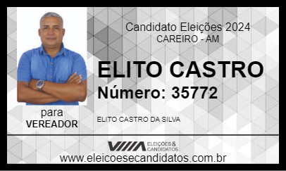 Candidato ELITO CASTRO 2024 - CAREIRO - Eleições