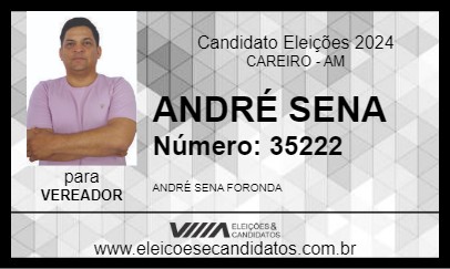 Candidato ANDRÉ SENA 2024 - CAREIRO - Eleições