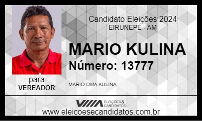 Candidato MARIO  KULINA 2024 - EIRUNEPÉ - Eleições