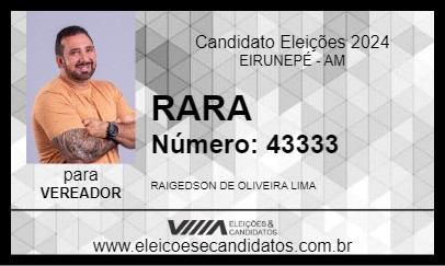 Candidato RARA 2024 - EIRUNEPÉ - Eleições