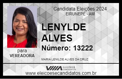 Candidato LENYLDE ALVES 2024 - EIRUNEPÉ - Eleições