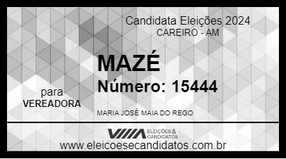 Candidato MAZÉ 2024 - CAREIRO - Eleições