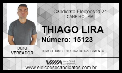 Candidato THIAGO LIRA 2024 - CAREIRO - Eleições