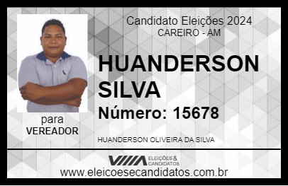 Candidato HUANDERSON SILVA 2024 - CAREIRO - Eleições