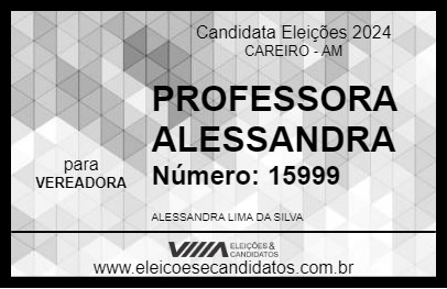 Candidato PROFESSORA ALESSANDRA 2024 - CAREIRO - Eleições