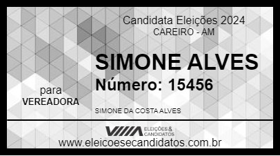 Candidato SIMONE ALVES 2024 - CAREIRO - Eleições