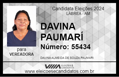 Candidato DAVINA PAUMARÍ 2024 - LÁBREA - Eleições