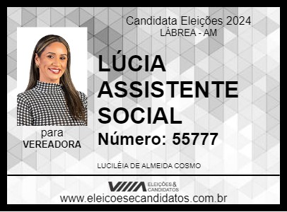 Candidato LÚCIA ASSISTENTE SOCIAL 2024 - LÁBREA - Eleições