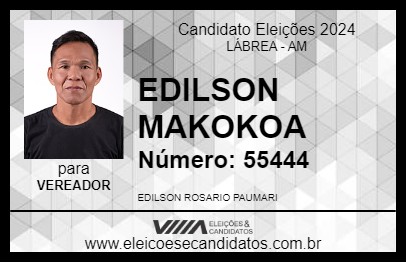 Candidato EDILSON MAKOKOA  2024 - LÁBREA - Eleições