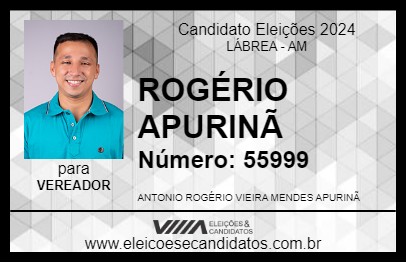 Candidato ROGÉRIO APURINÃ 2024 - LÁBREA - Eleições