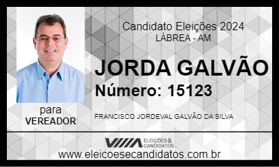 Candidato JORDA GALVÃO 2024 - LÁBREA - Eleições