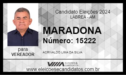 Candidato MARADONA 2024 - LÁBREA - Eleições