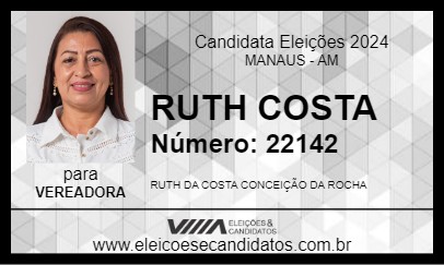 Candidato RUTH COSTA 2024 - MANAUS - Eleições