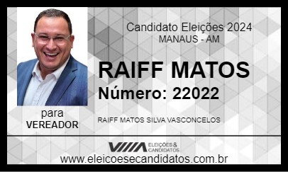 Candidato RAIFF MATOS 2024 - MANAUS - Eleições