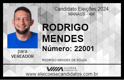 Candidato RODRIGO MENDES 2024 - MANAUS - Eleições