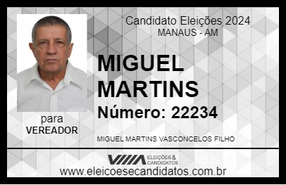 Candidato MIGUEL MARTINS 2024 - MANAUS - Eleições