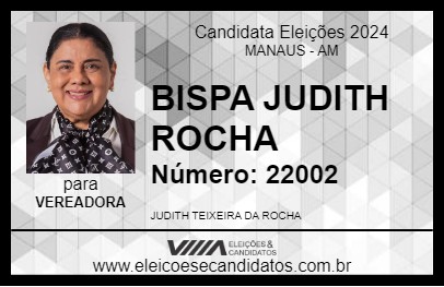 Candidato BISPA JUDITH ROCHA 2024 - MANAUS - Eleições