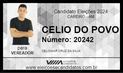 Candidato CELIO DO POVO 2024 - CAREIRO - Eleições