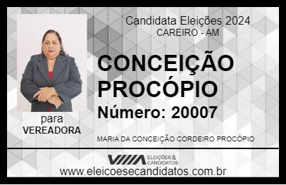 Candidato CONCEIÇÃO PROCÓPIO 2024 - CAREIRO - Eleições