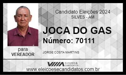 Candidato JOCA DO GAS 2024 - SILVES - Eleições