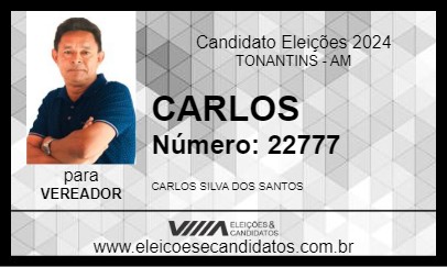 Candidato CARLOS 2024 - TONANTINS - Eleições