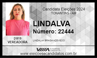 Candidato LINDALVA 2024 - TONANTINS - Eleições