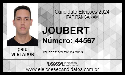 Candidato JOUBERT 2024 - ITAPIRANGA - Eleições