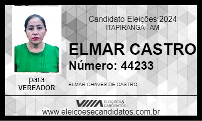 Candidato ELMAR CASTRO 2024 - ITAPIRANGA - Eleições